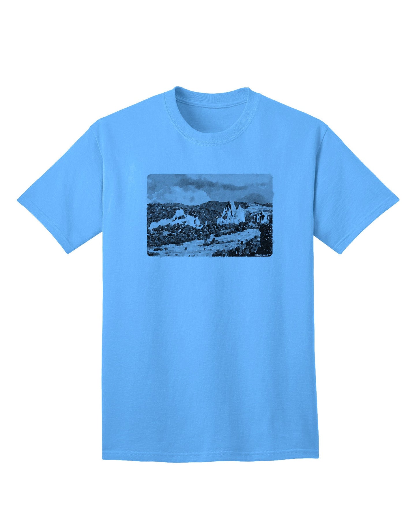 CO Mountain Forest Watercolor - Premium Adult T-Shirt Collection-Mens T-shirts-TooLoud-Aquatic-Blue-Small-Davson Sales