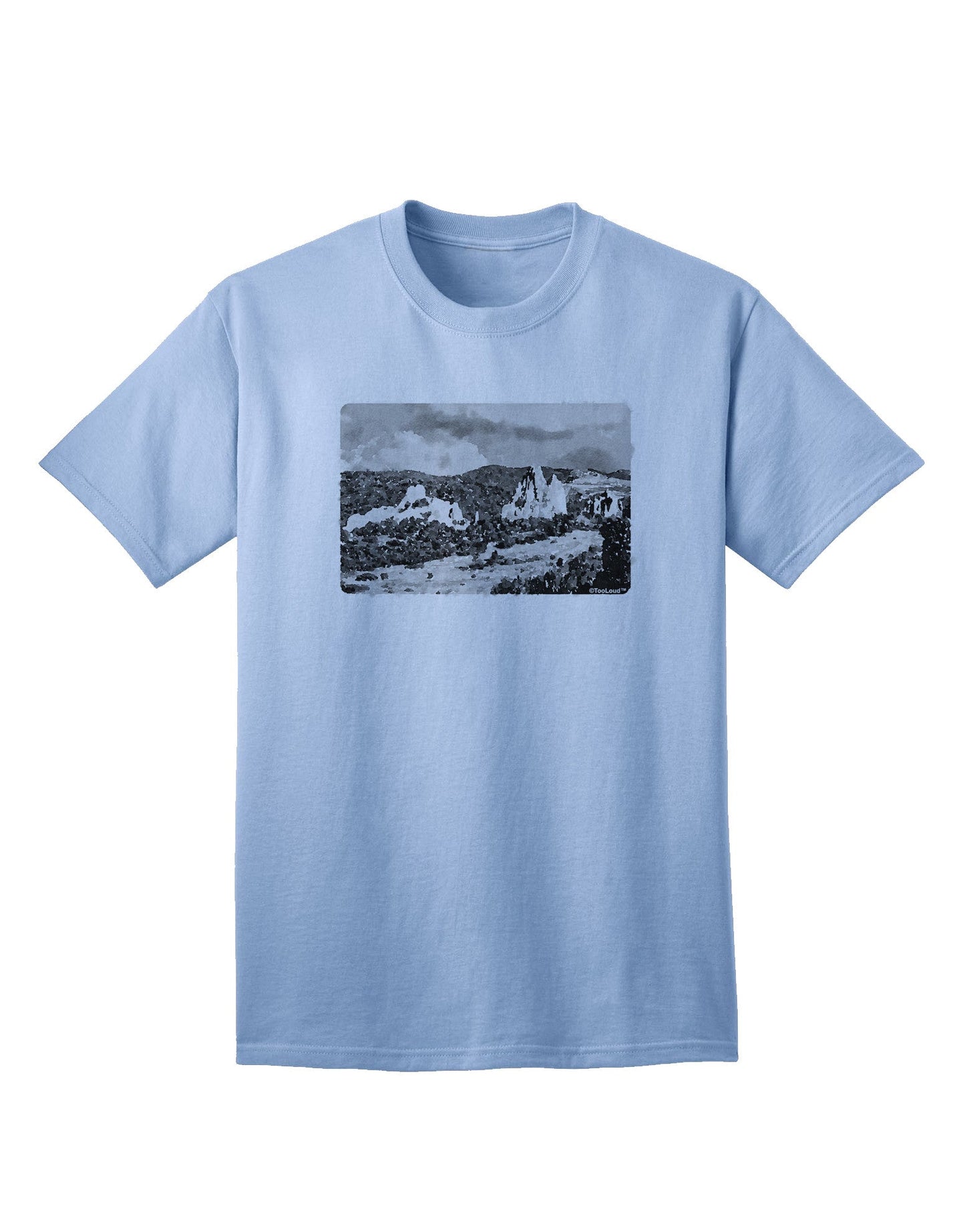 CO Mountain Forest Watercolor - Premium Adult T-Shirt Collection-Mens T-shirts-TooLoud-Light-Blue-Small-Davson Sales