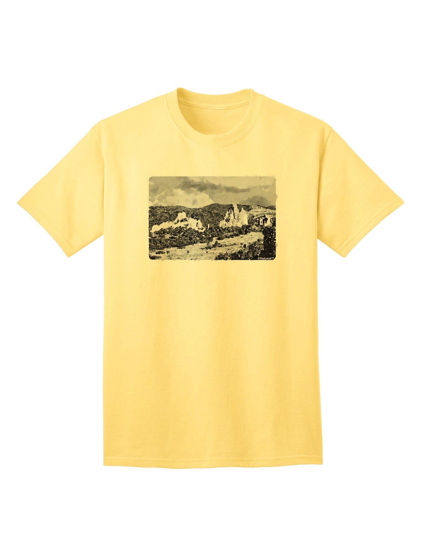 CO Mountain Forest Watercolor - Premium Adult T-Shirt Collection-Mens T-shirts-TooLoud-Yellow-Small-Davson Sales