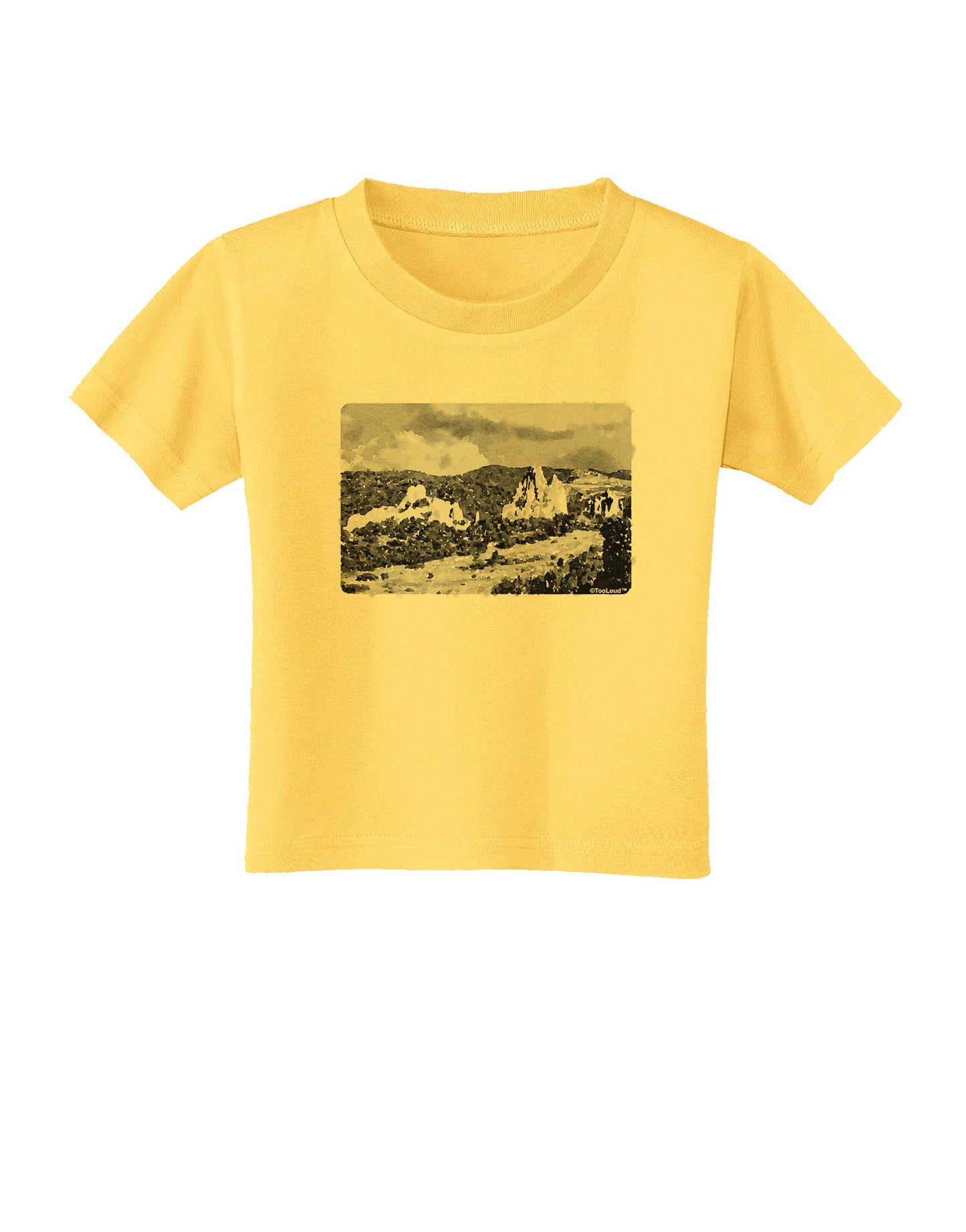 CO Mountain Forest Watercolor Toddler T-Shirt-Toddler T-Shirt-TooLoud-Yellow-2T-Davson Sales