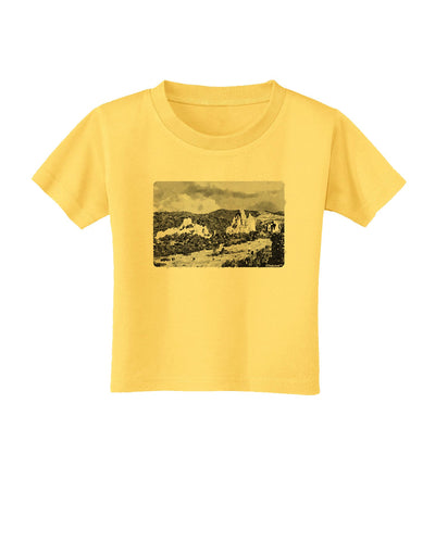 CO Mountain Forest Watercolor Toddler T-Shirt-Toddler T-Shirt-TooLoud-Yellow-2T-Davson Sales