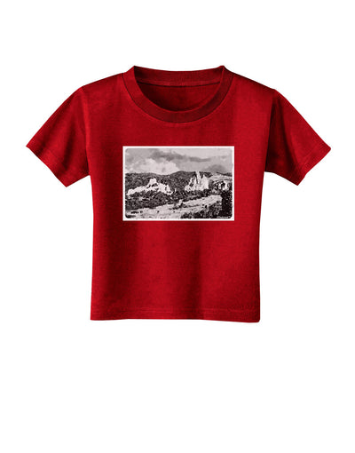 CO Mountain Forest Watercolor Toddler T-Shirt Dark-Toddler T-Shirt-TooLoud-Red-2T-Davson Sales