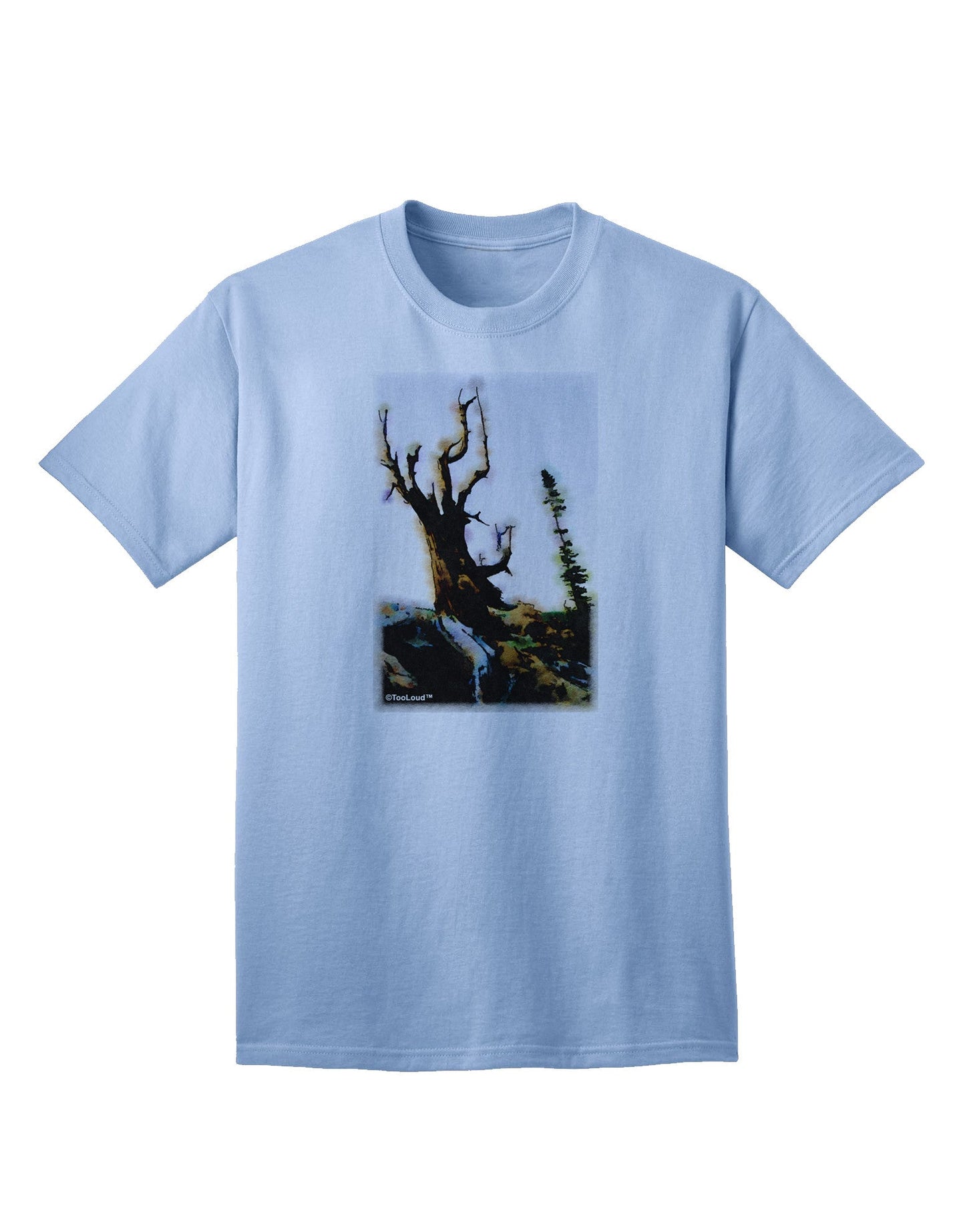 CO Mountain Scenery: Premium Watercolor-Print Adult T-Shirt Collection-Mens T-shirts-TooLoud-Light-Blue-Small-Davson Sales