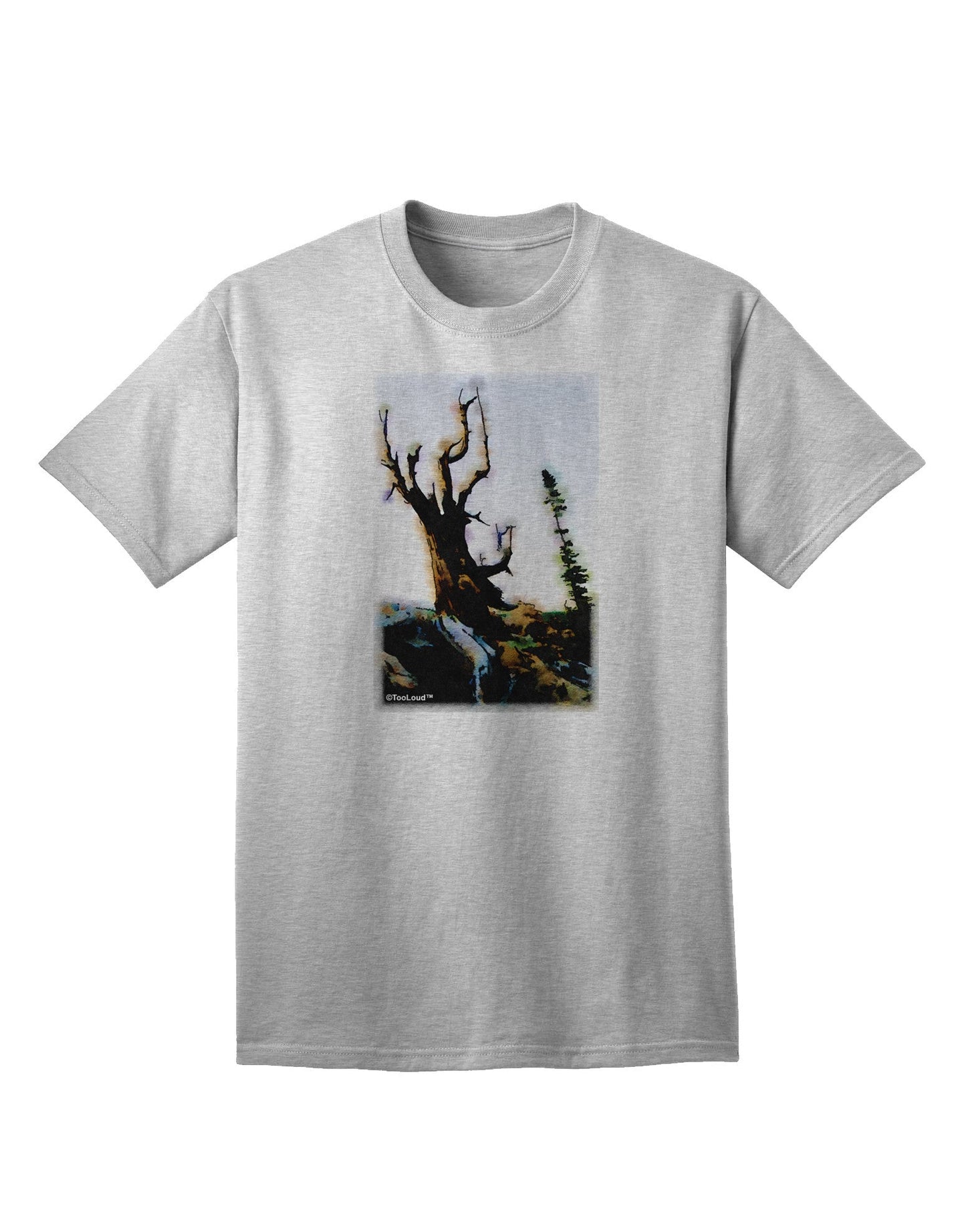 CO Mountain Scenery: Premium Watercolor-Print Adult T-Shirt Collection-Mens T-shirts-TooLoud-AshGray-Small-Davson Sales
