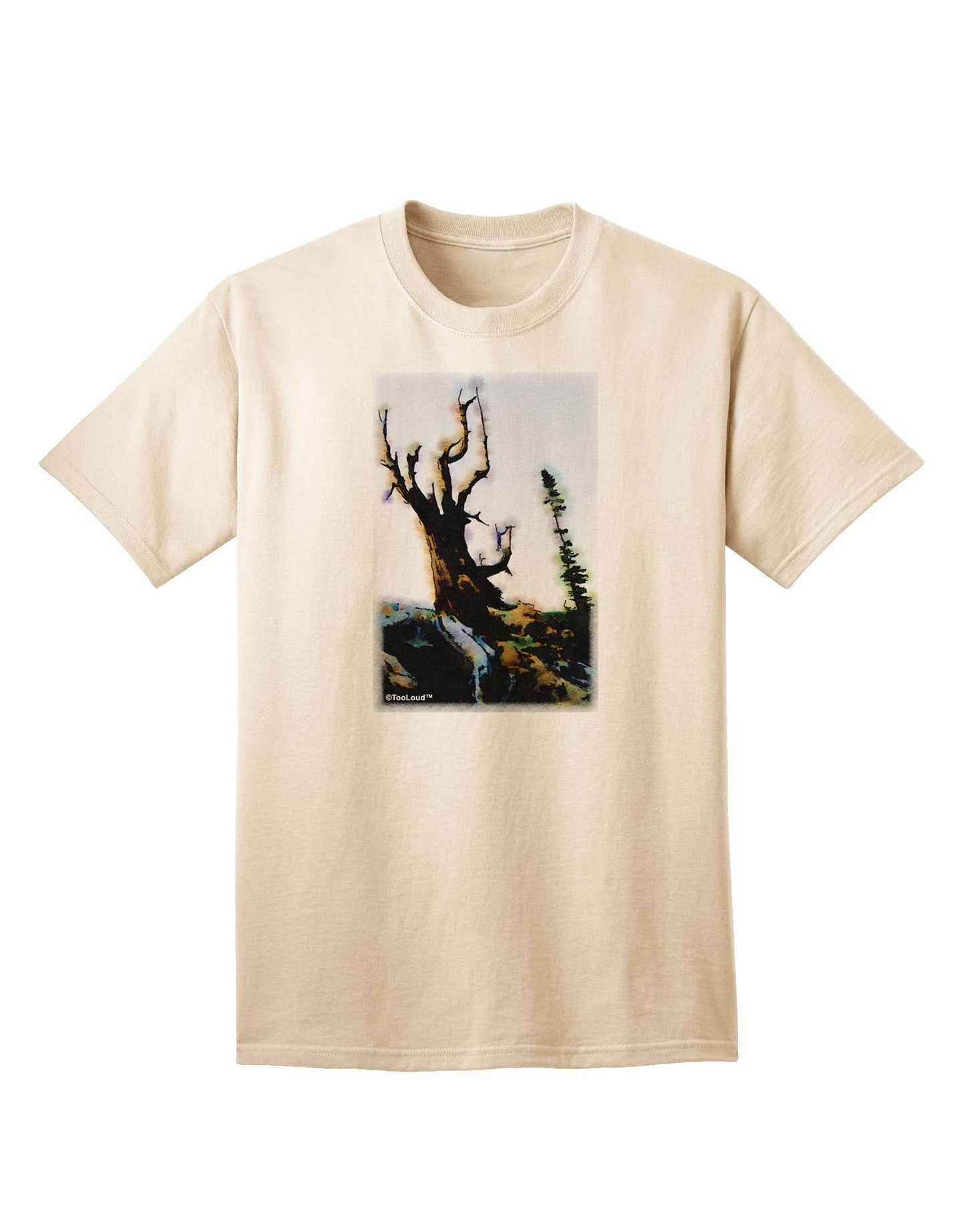 CO Mountain Scenery: Premium Watercolor-Print Adult T-Shirt Collection-Mens T-shirts-TooLoud-Natural-Small-Davson Sales