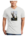 CO Mountain Scenery Watercolor Adult V-Neck T-shirt-Mens V-Neck T-Shirt-TooLoud-White-Small-Davson Sales