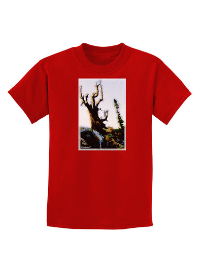 CO Mountain Scenery Watercolor Childrens Dark T-Shirt-Childrens T-Shirt-TooLoud-Red-X-Small-Davson Sales