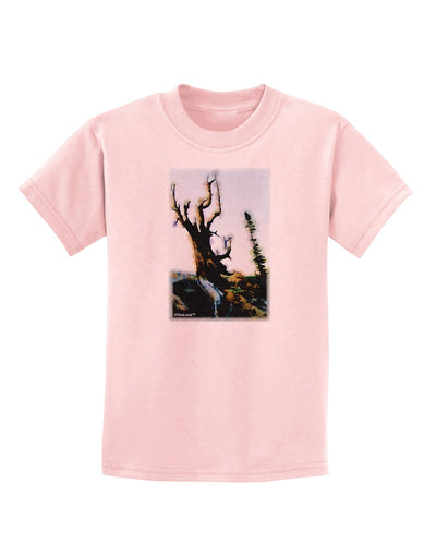 CO Mountain Scenery Watercolor Childrens T-Shirt-Childrens T-Shirt-TooLoud-PalePink-X-Small-Davson Sales