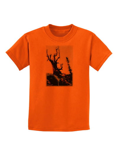 CO Mountain Scenery Watercolor Childrens T-Shirt-Childrens T-Shirt-TooLoud-Orange-X-Small-Davson Sales