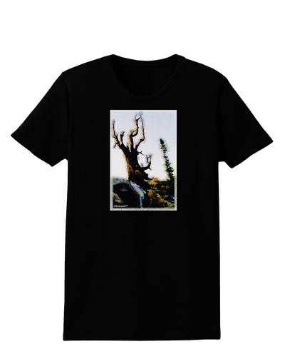 CO Mountain Scenery Watercolor Womens Dark T-Shirt-TooLoud-Black-X-Small-Davson Sales