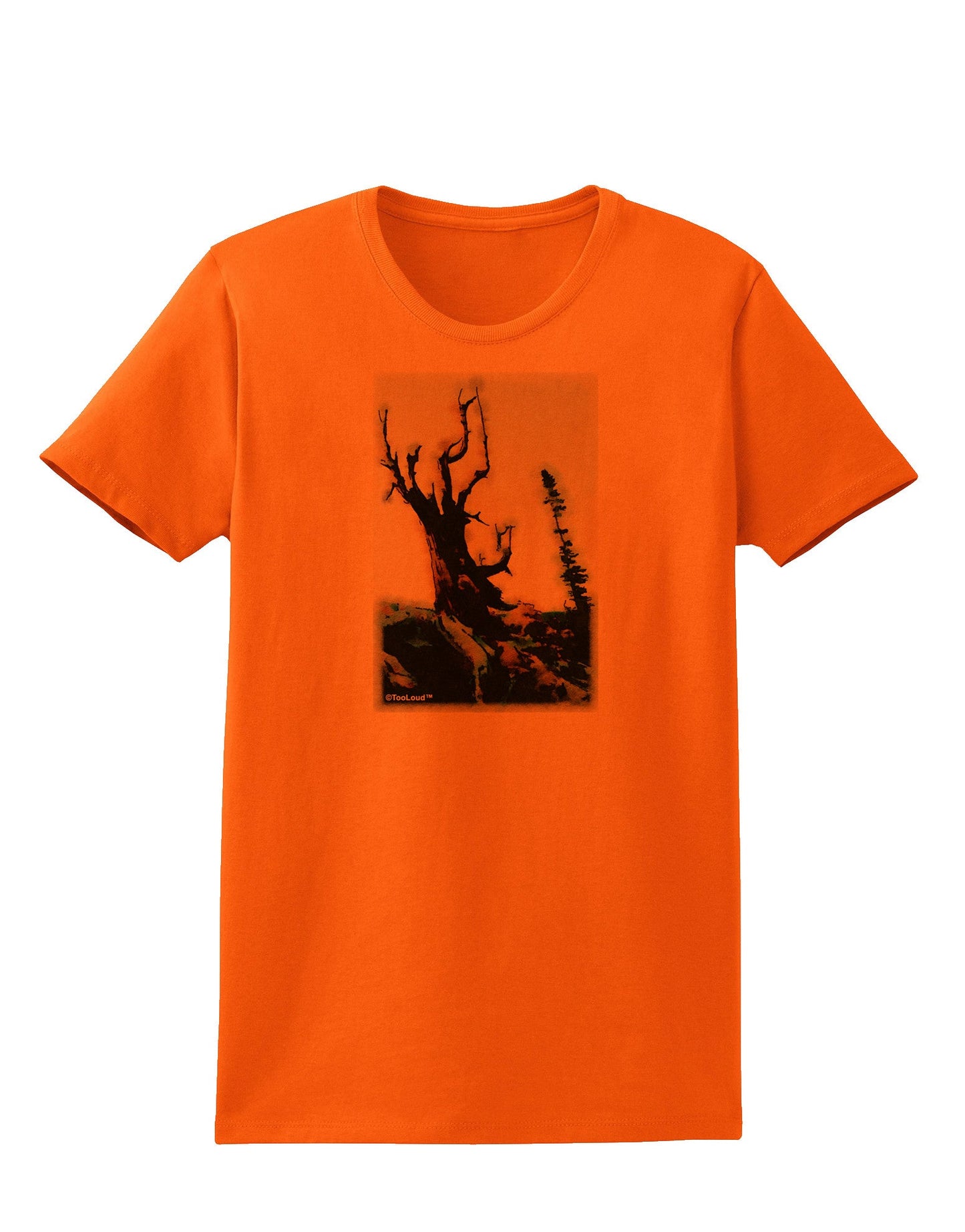 CO Mountain Scenery Watercolor Womens T-Shirt-Womens T-Shirt-TooLoud-Orange-X-Small-Davson Sales
