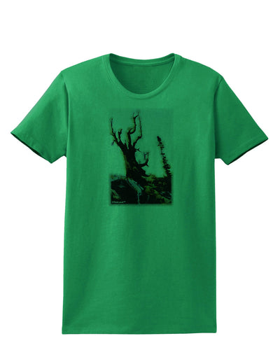 CO Mountain Scenery Watercolor Womens T-Shirt-Womens T-Shirt-TooLoud-Kelly-Green-X-Small-Davson Sales