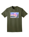 CO Rainbow Sunset Watercolor Text Adult Dark T-Shirt-Mens T-Shirt-TooLoud-Military-Green-Small-Davson Sales