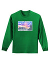 CO Rainbow Sunset Watercolor Text Adult Long Sleeve Dark T-Shirt-TooLoud-Kelly-Green-Small-Davson Sales