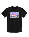 CO Rainbow Sunset Watercolor Text Childrens Dark T-Shirt-Childrens T-Shirt-TooLoud-Black-X-Small-Davson Sales