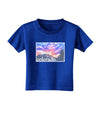 CO Rainbow Sunset Watercolor Text Toddler T-Shirt Dark-Toddler T-Shirt-TooLoud-Royal-Blue-2T-Davson Sales