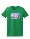 CO Rainbow Sunset Watercolor Text Womens Dark T-Shirt-TooLoud-Kelly-Green-X-Small-Davson Sales