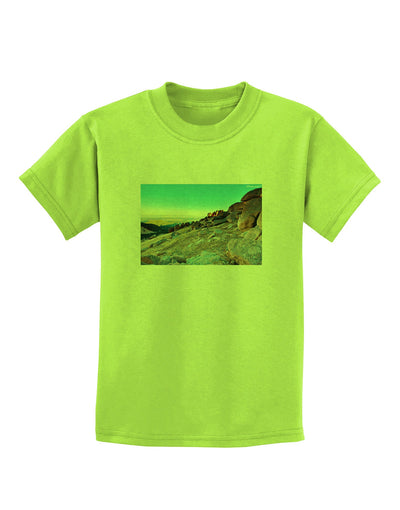 CO Rockies View Childrens T-Shirt-Childrens T-Shirt-TooLoud-Lime-Green-X-Small-Davson Sales