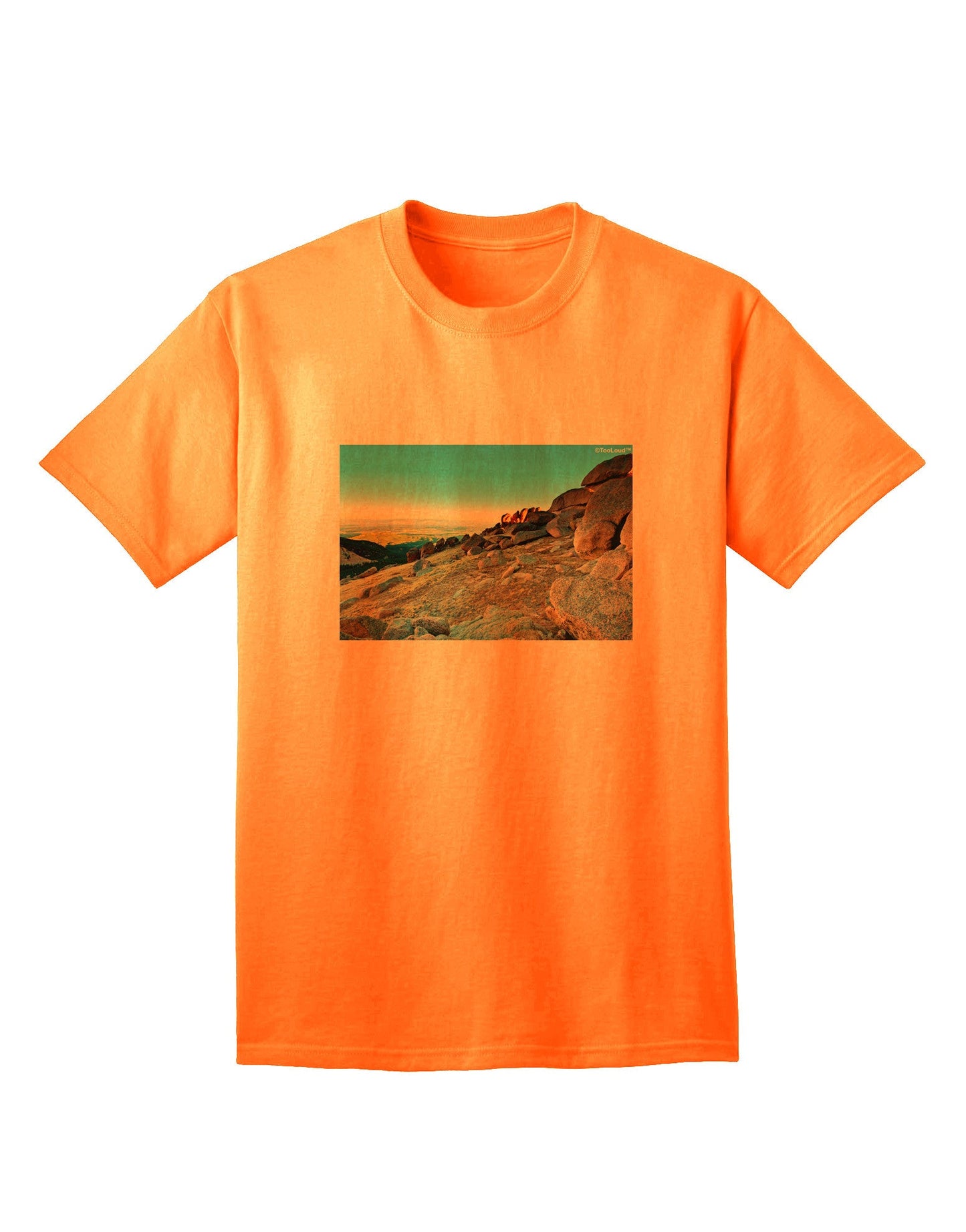 CO Rockies View - Premium Adult T-Shirt Collection-Mens T-shirts-TooLoud-Neon-Orange-Small-Davson Sales