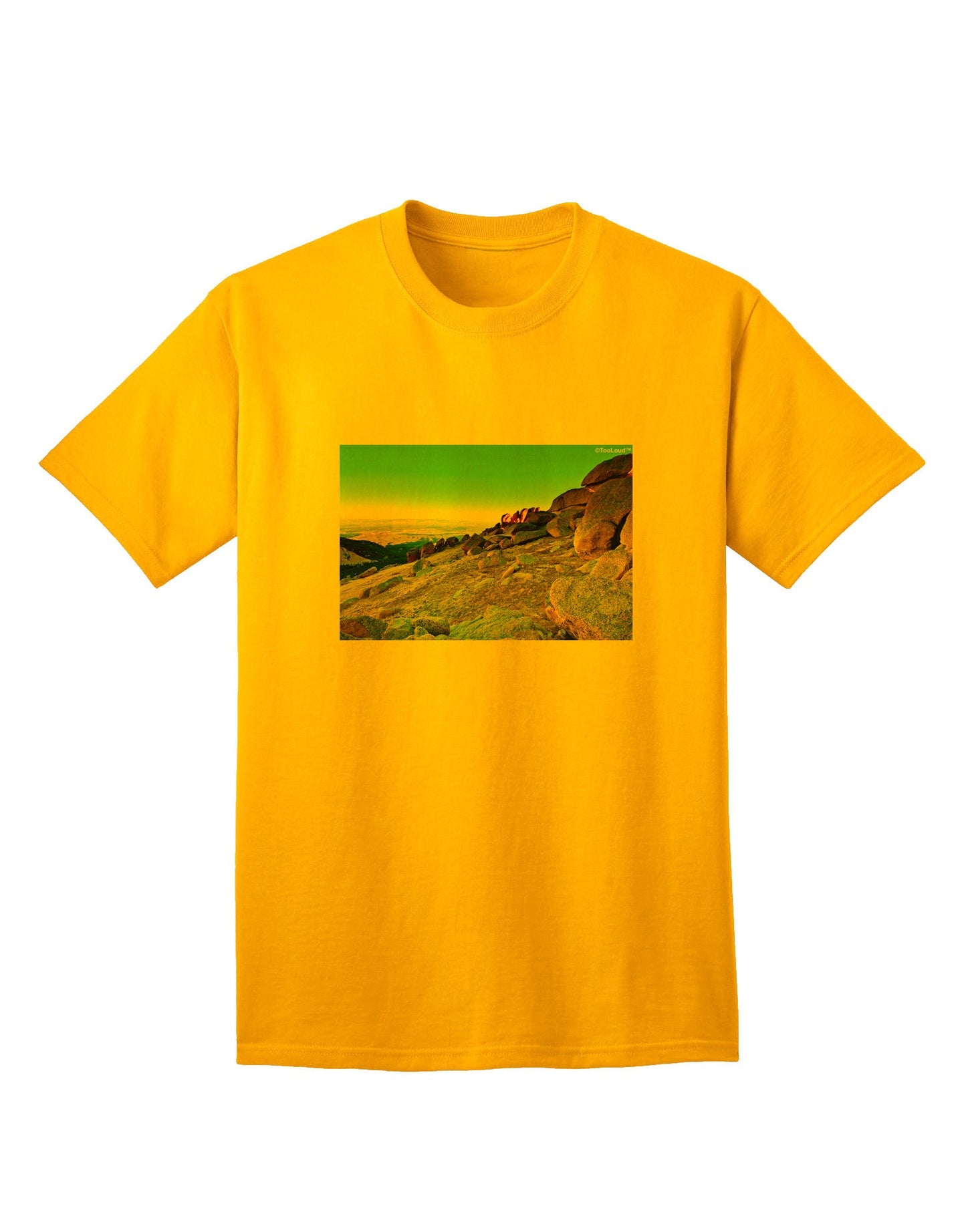 CO Rockies View - Premium Adult T-Shirt Collection-Mens T-shirts-TooLoud-Gold-Small-Davson Sales