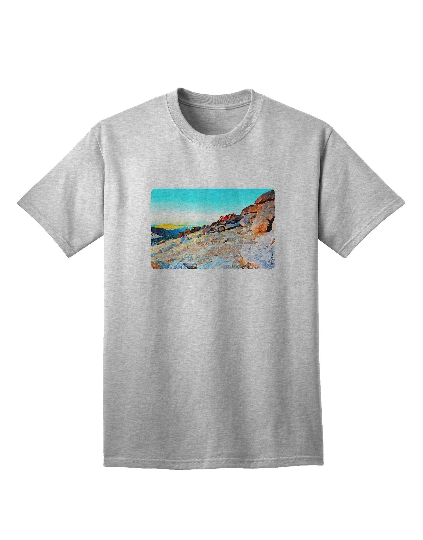 CO Rockies View: Premium Watercolor Adult T-Shirt Collection-Mens T-shirts-TooLoud-AshGray-Small-Davson Sales