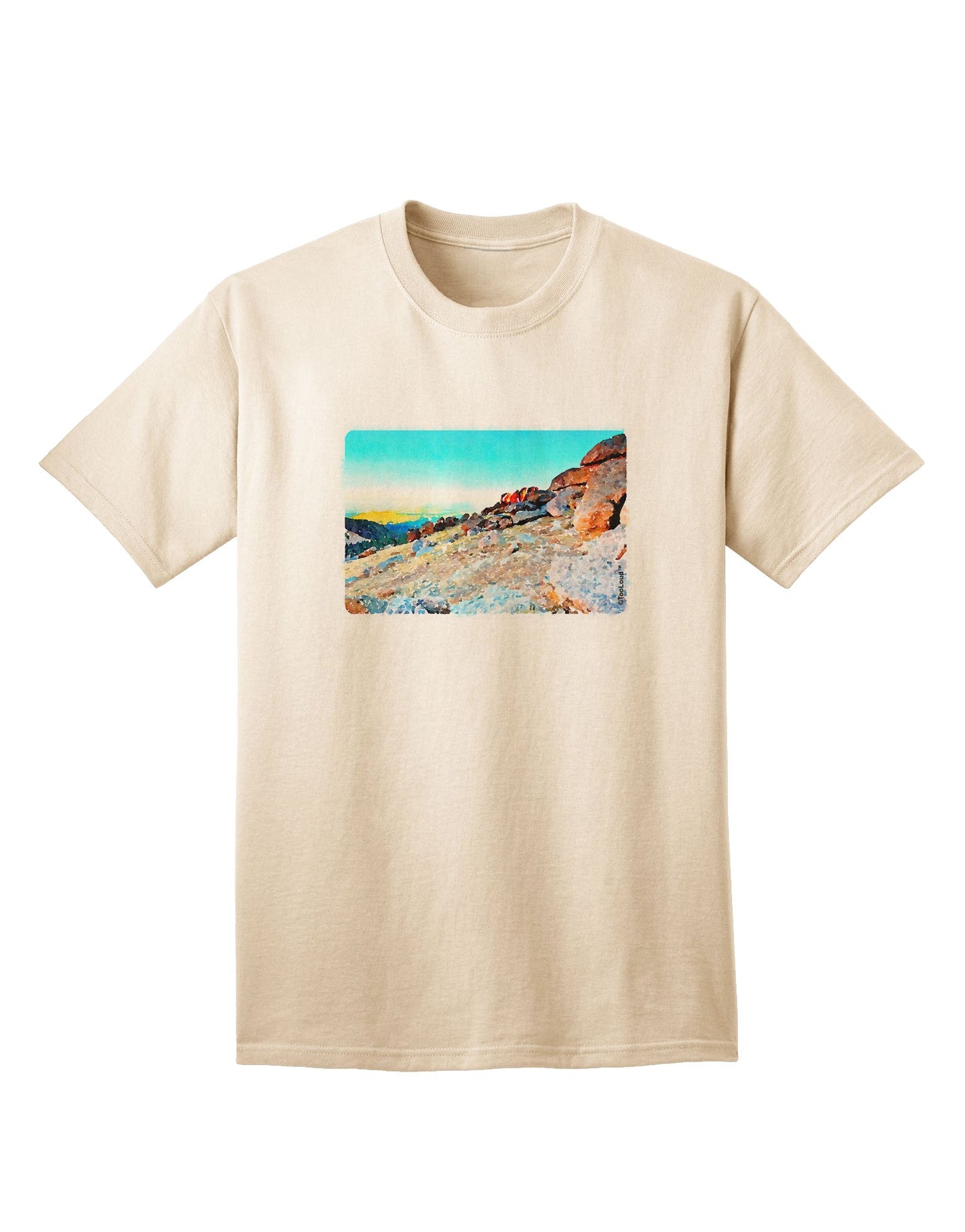 CO Rockies View: Premium Watercolor Adult T-Shirt Collection-Mens T-shirts-TooLoud-Natural-Small-Davson Sales