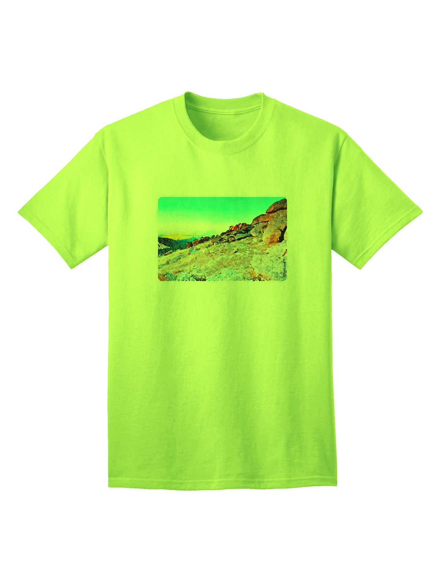 CO Rockies View: Premium Watercolor Adult T-Shirt Collection-Mens T-shirts-TooLoud-Neon-Green-Small-Davson Sales