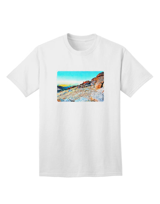 CO Rockies View: Premium Watercolor Adult T-Shirt Collection-Mens T-shirts-TooLoud-White-Small-Davson Sales