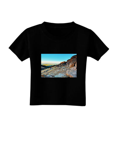 CO Rockies View Toddler T-Shirt Dark-Toddler T-Shirt-TooLoud-Black-2T-Davson Sales