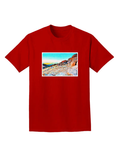 CO Rockies View Watercolor Adult Dark T-Shirt-Mens T-Shirt-TooLoud-Red-Small-Davson Sales