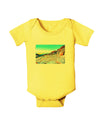 CO Rockies View Watercolor Baby Romper Bodysuit-Baby Romper-TooLoud-Yellow-06-Months-Davson Sales