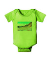 CO Rockies View Watercolor Baby Romper Bodysuit-Baby Romper-TooLoud-Lime-06-Months-Davson Sales