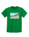 CO Rockies View Watercolor Childrens Dark T-Shirt-Childrens T-Shirt-TooLoud-Kelly-Green-X-Small-Davson Sales