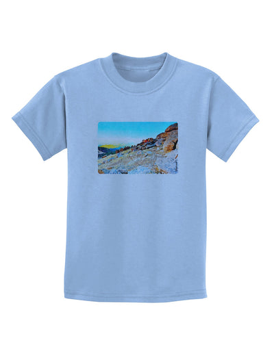 CO Rockies View Watercolor Childrens T-Shirt-Childrens T-Shirt-TooLoud-Light-Blue-X-Small-Davson Sales