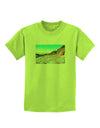 CO Rockies View Watercolor Childrens T-Shirt-Childrens T-Shirt-TooLoud-Lime-Green-X-Small-Davson Sales