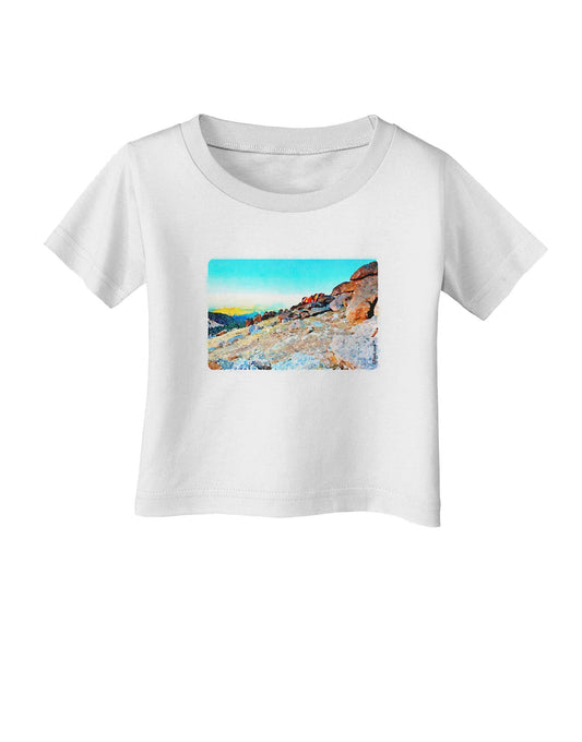 CO Rockies View Watercolor Infant T-Shirt-Infant T-Shirt-TooLoud-White-06-Months-Davson Sales
