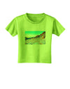 CO Rockies View Watercolor Toddler T-Shirt-Toddler T-Shirt-TooLoud-Lime-Green-2T-Davson Sales