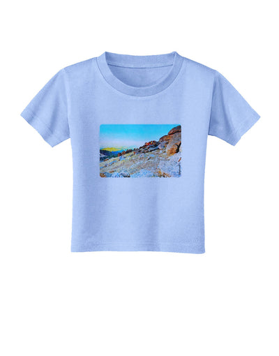 CO Rockies View Watercolor Toddler T-Shirt-Toddler T-Shirt-TooLoud-Aquatic-Blue-2T-Davson Sales