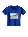 CO Rockies View Watercolor Toddler T-Shirt Dark-Toddler T-Shirt-TooLoud-Royal-Blue-2T-Davson Sales