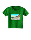 CO Rockies View Watercolor Toddler T-Shirt Dark-Toddler T-Shirt-TooLoud-Clover-Green-2T-Davson Sales