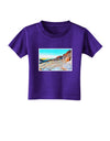 CO Rockies View Watercolor Toddler T-Shirt Dark-Toddler T-Shirt-TooLoud-Purple-2T-Davson Sales