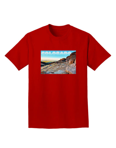 CO Rockies View with Text Adult Dark T-Shirt-Mens T-Shirt-TooLoud-Red-Small-Davson Sales