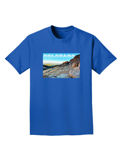 CO Rockies View with Text Adult Dark T-Shirt-Mens T-Shirt-TooLoud-Royal-Blue-Small-Davson Sales