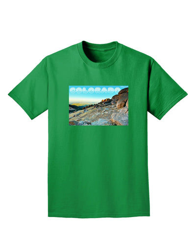 CO Rockies View with Text Adult Dark T-Shirt-Mens T-Shirt-TooLoud-Kelly-Green-Small-Davson Sales