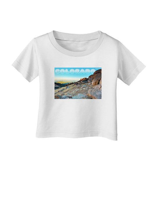 CO Rockies View with Text Infant T-Shirt-Infant T-Shirt-TooLoud-White-06-Months-Davson Sales