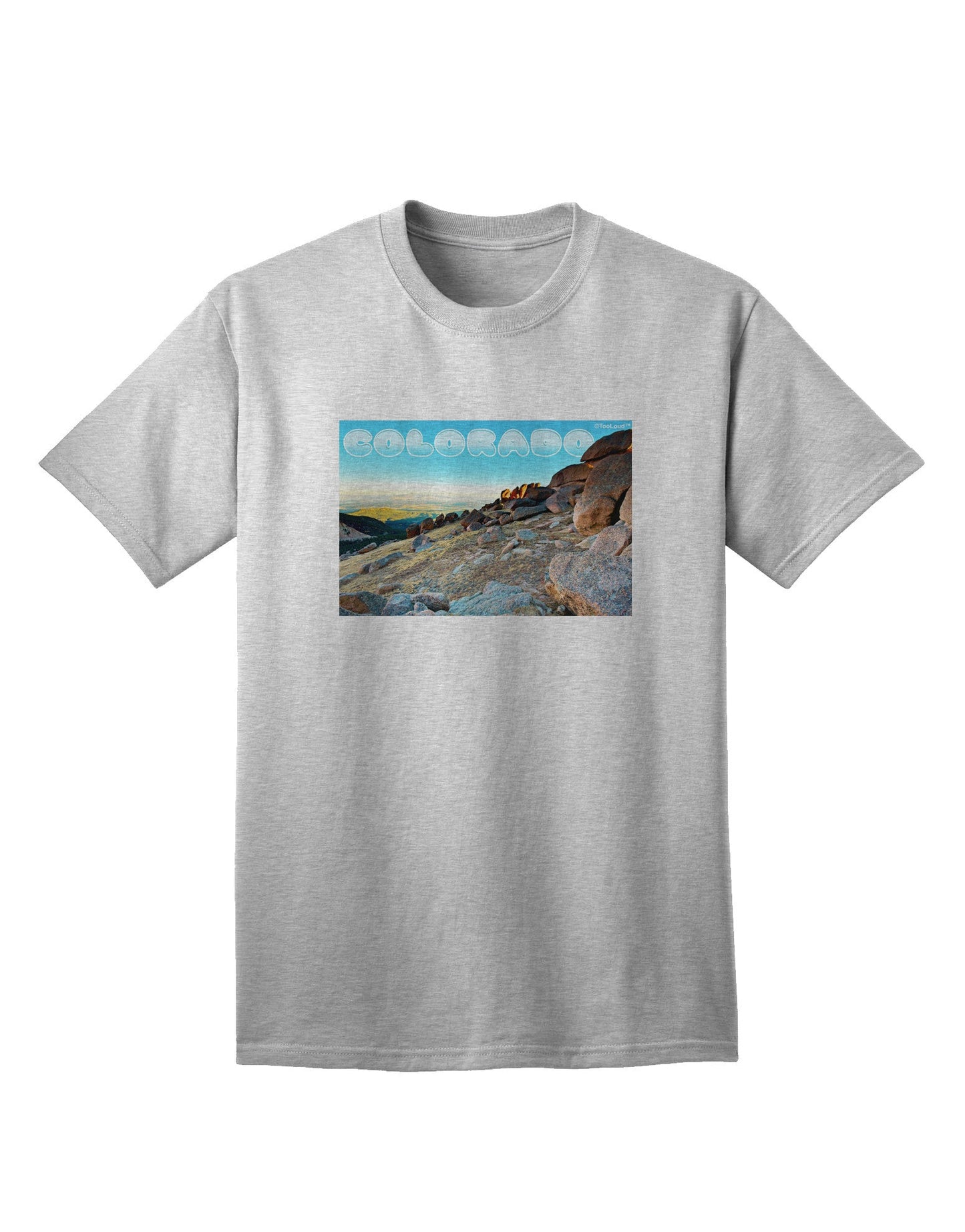 CO Rockies View with Text - Premium Adult T-Shirt Collection-Mens T-shirts-TooLoud-AshGray-Small-Davson Sales