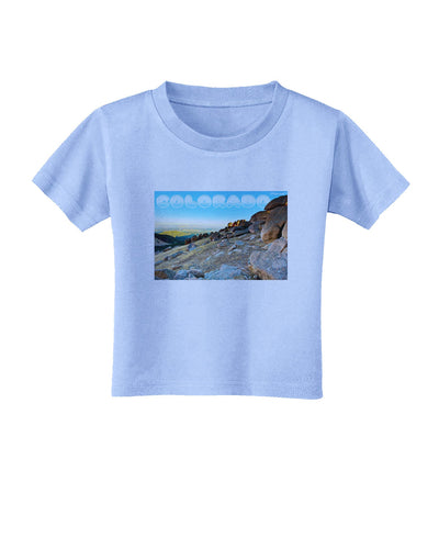 CO Rockies View with Text Toddler T-Shirt-Toddler T-Shirt-TooLoud-Aquatic-Blue-2T-Davson Sales