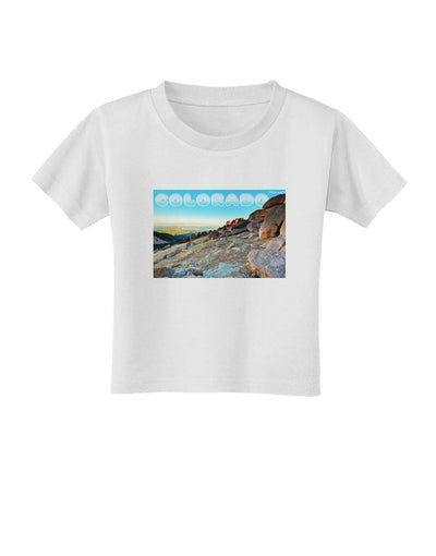 CO Rockies View with Text Toddler T-Shirt-Toddler T-Shirt-TooLoud-White-2T-Davson Sales