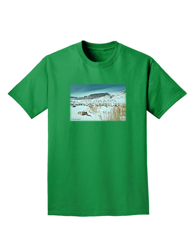 CO Snow Scene Text Adult Dark T-Shirt-Mens T-Shirt-TooLoud-Kelly-Green-Small-Davson Sales