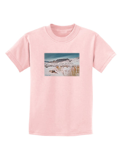 CO Snow Scene Text Childrens T-Shirt-Childrens T-Shirt-TooLoud-PalePink-X-Small-Davson Sales